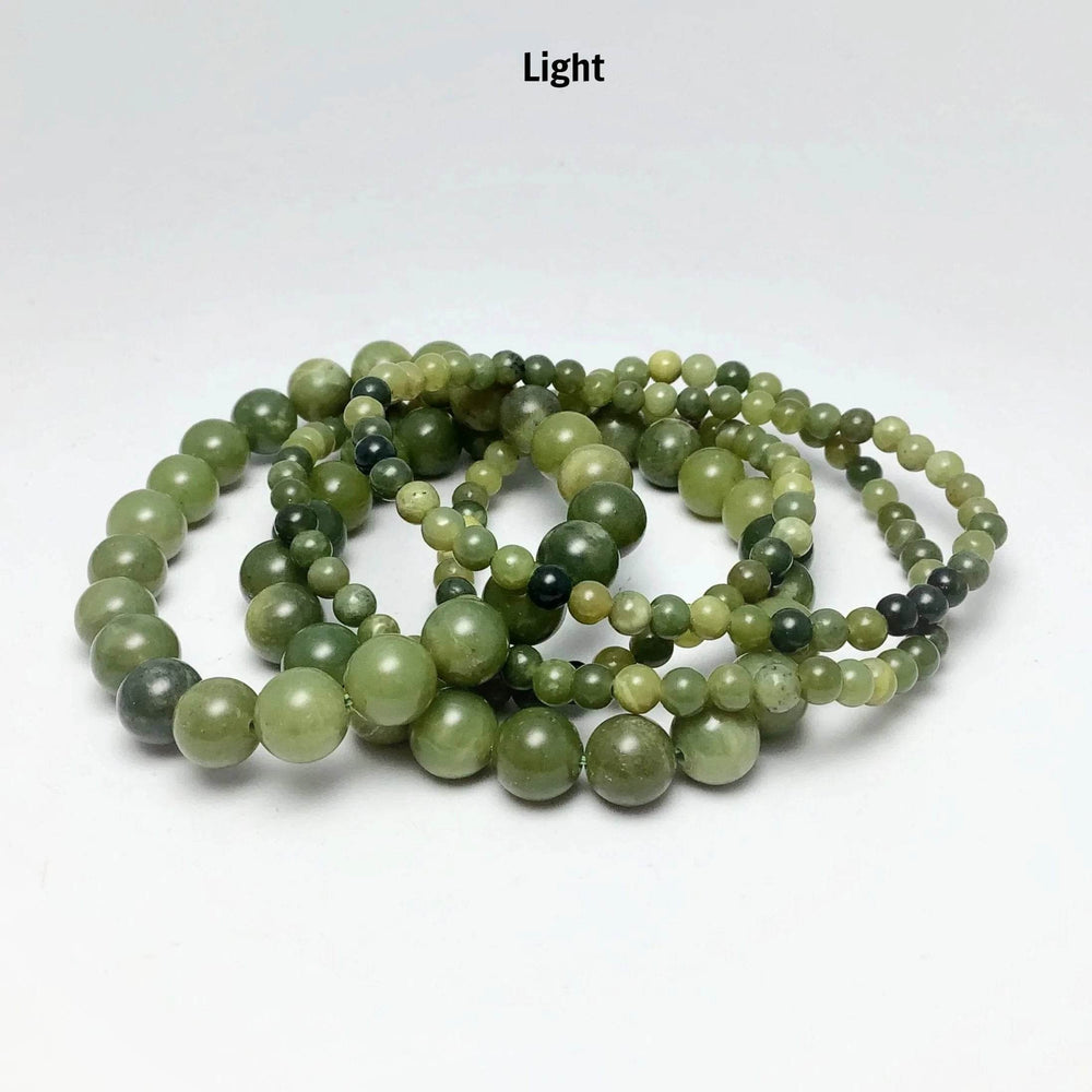 Mixed Green Canadian Jade Beaded Bracelet - Rocks and Gems Canada