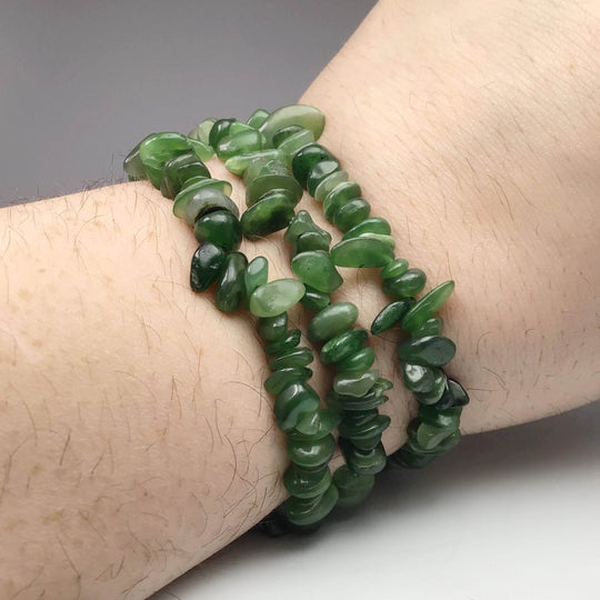 Canadian Jade Chip Beaded Bracelet - Rocks and Gems Canada