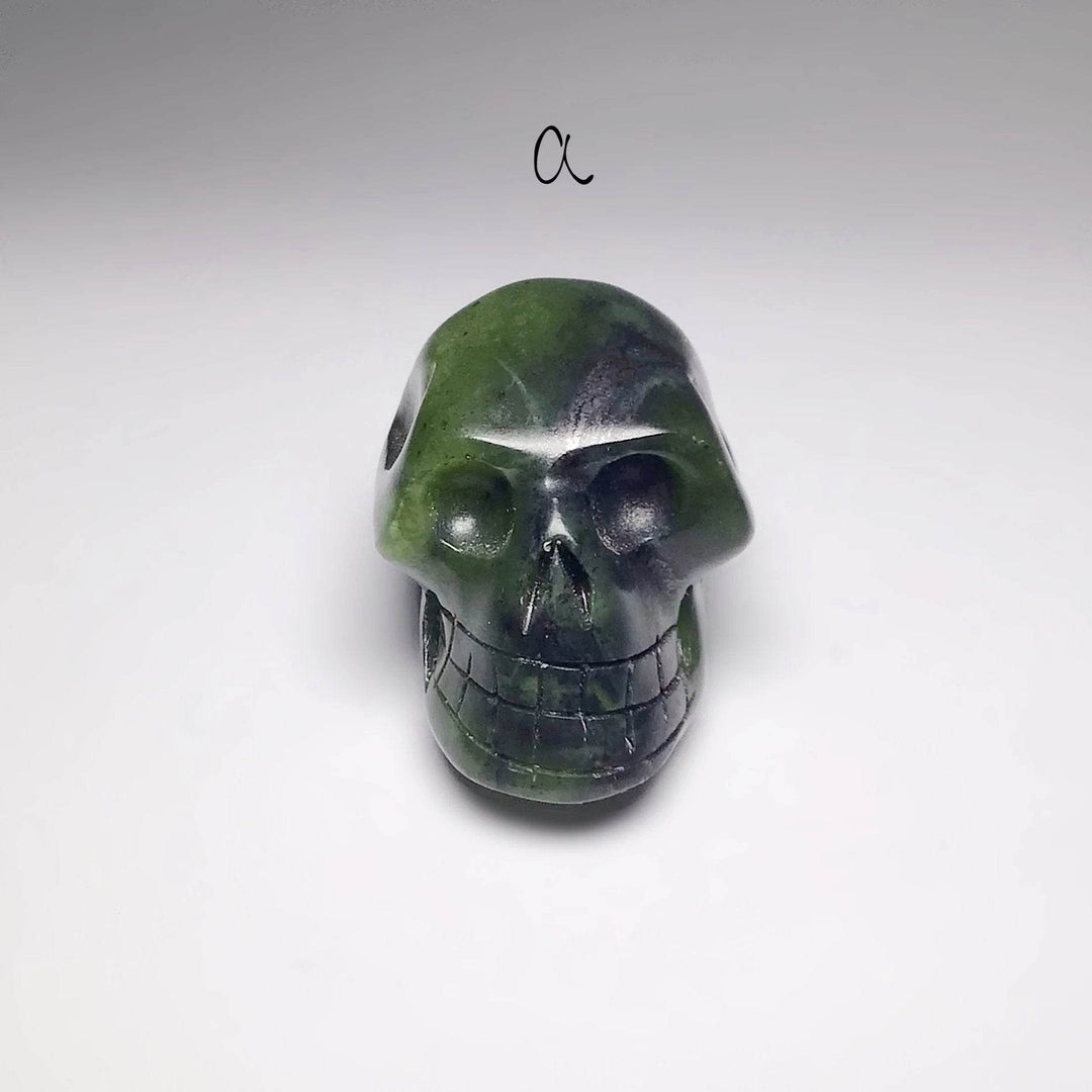 Carved Canadian Jade Skull - Rocks and Gems Canada