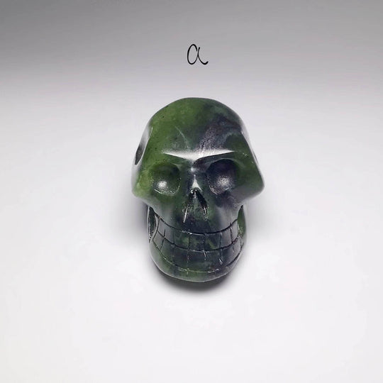 Carved Canadian Jade Skull - Rocks and Gems Canada