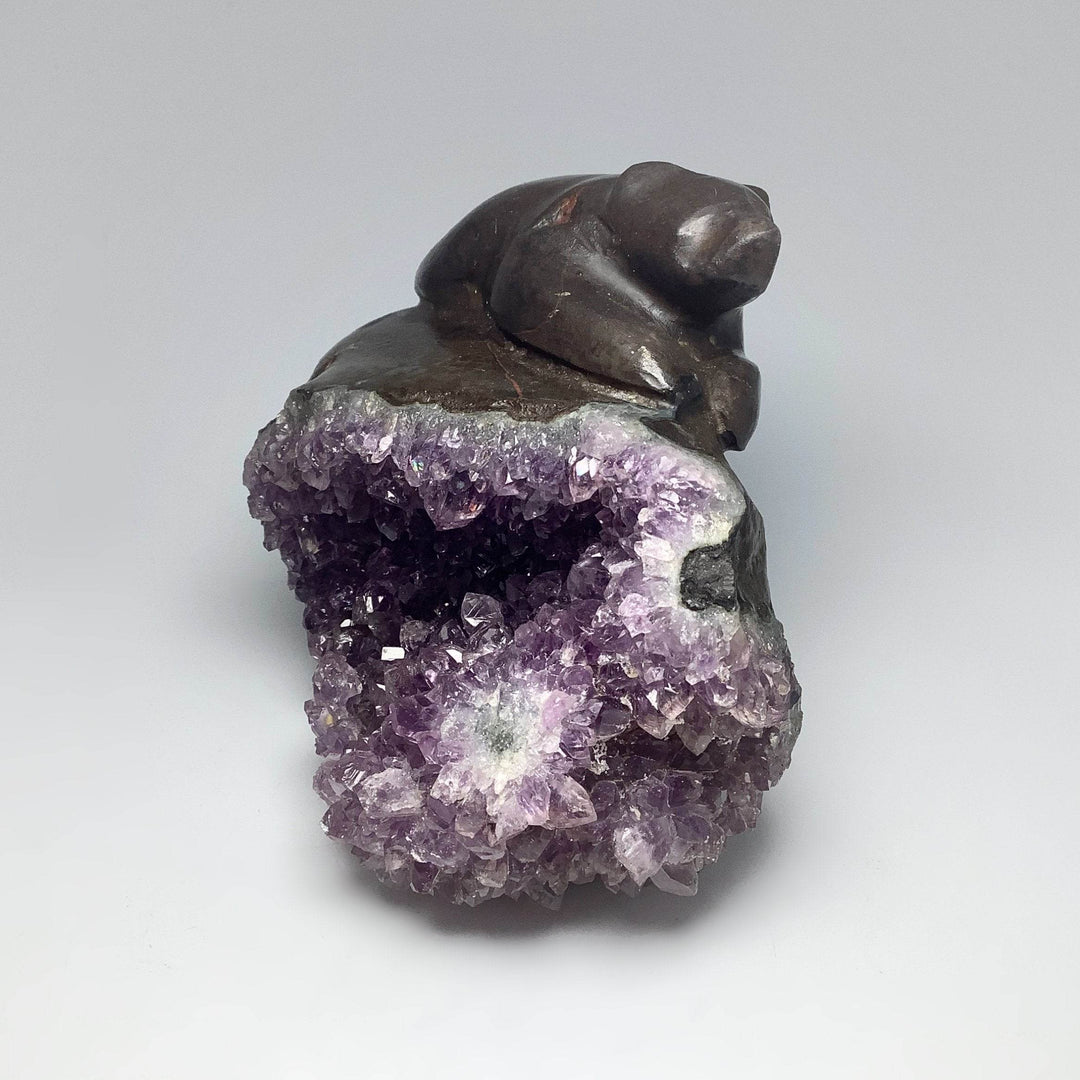 Amethyst Bear Carving - Rocks and Gems Canada
