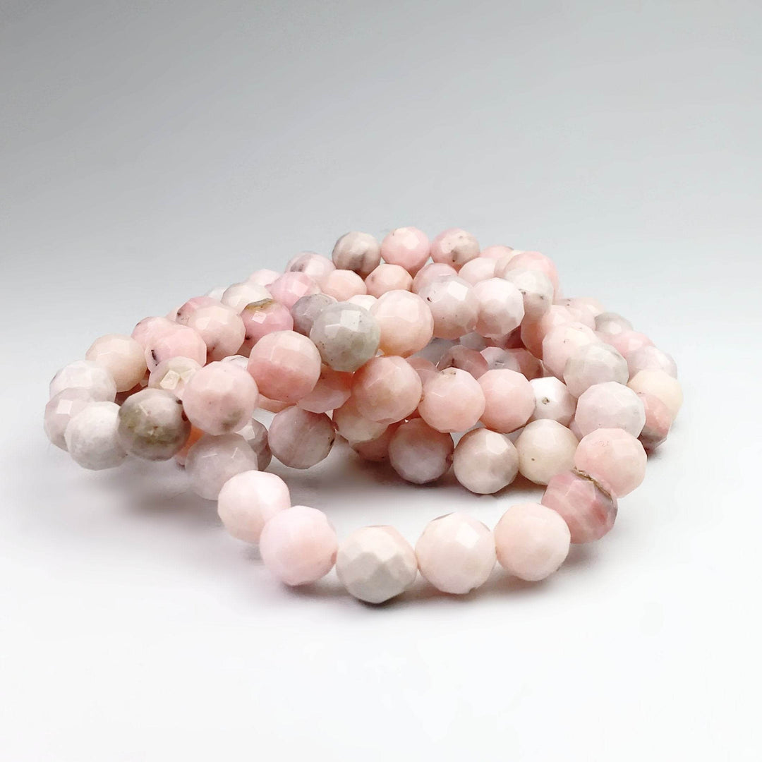 Peruvian Pink Opal Faceted Beaded Bracelet - Rocks and Gems Canada
