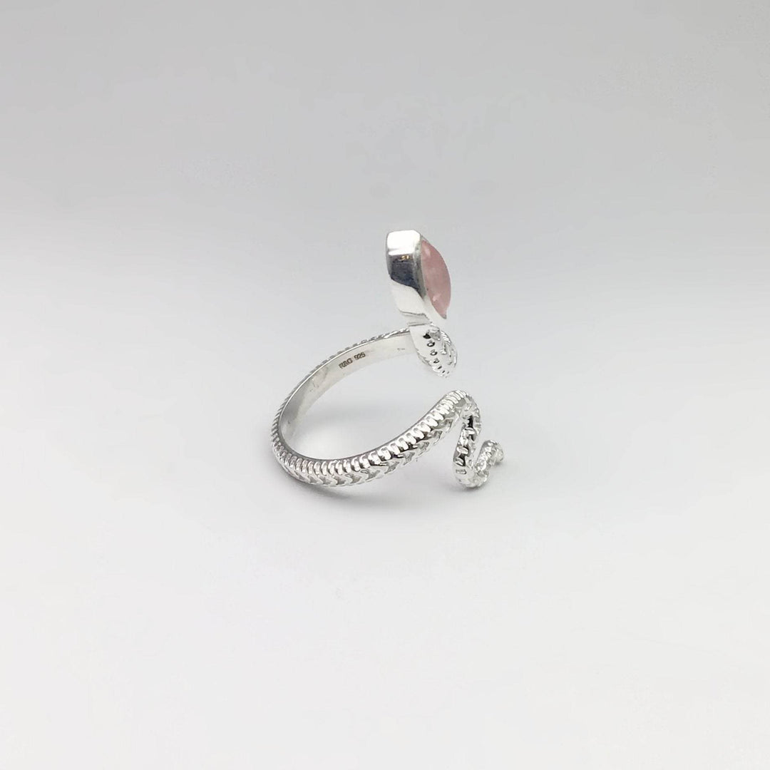 Rose Quartz Snake Ring - Rocks and Gems Canada