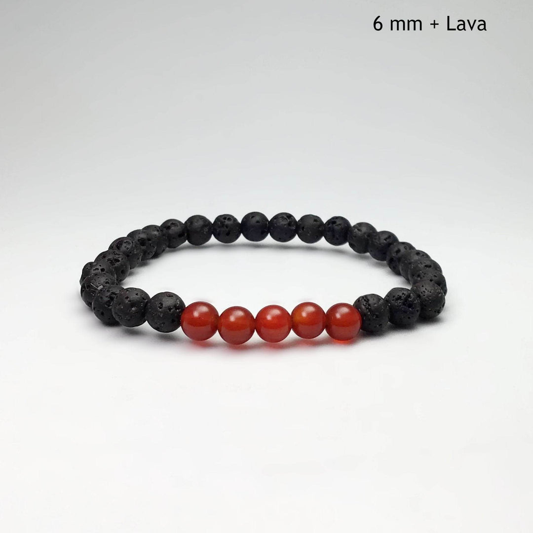 Carnelian Agate Beaded Bracelet - Rocks and Gems Canada