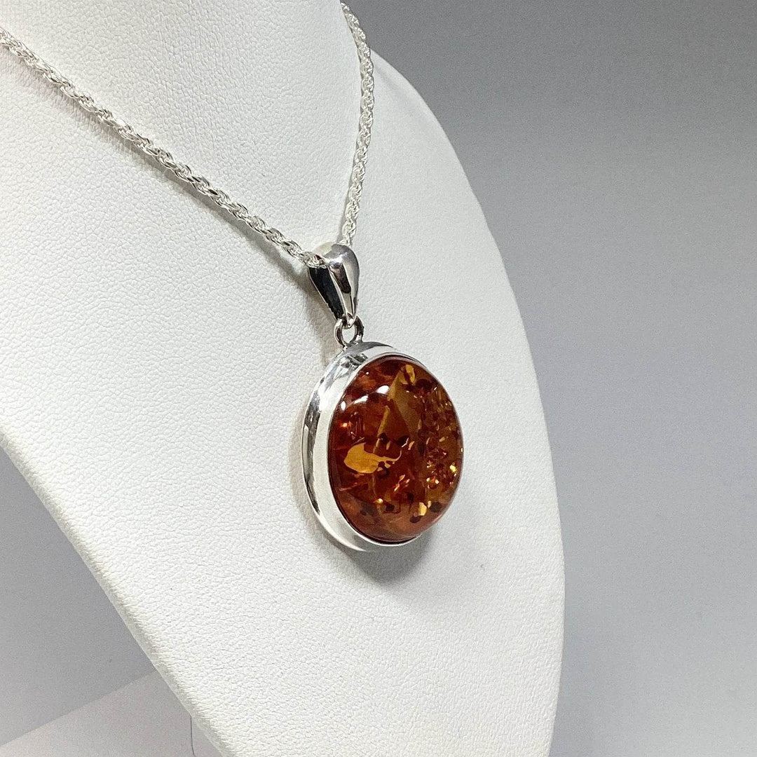 Cognac Amber Pendant - Rocks and Gems Canada