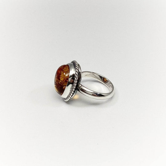 Cognac Amber Ring - Rocks and Gems Canada