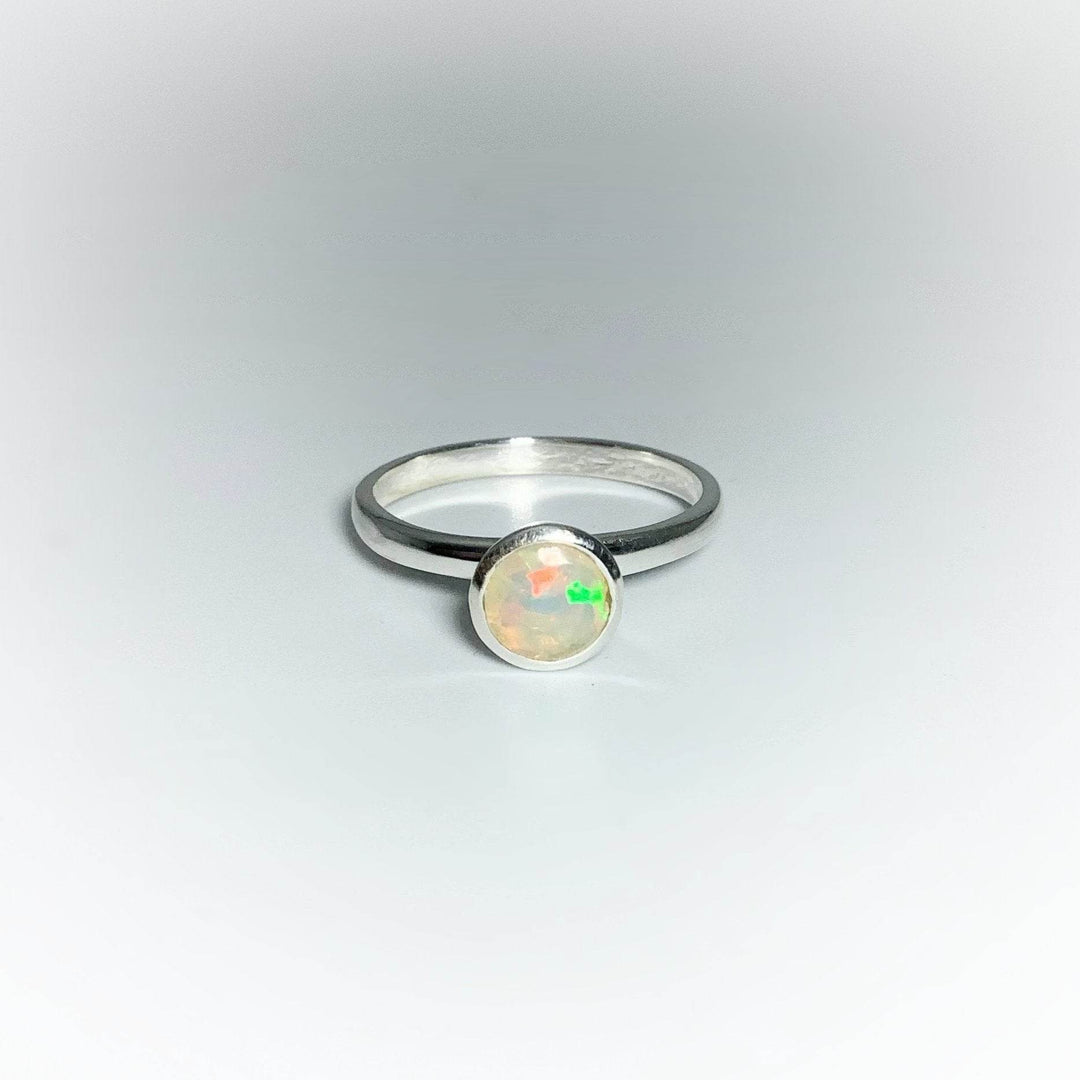Faceted Ethiopian Fire Opal Ring - Rocks and Gems Canada