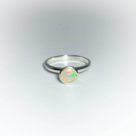 Faceted Ethiopian Fire Opal Ring - Rocks and Gems Canada