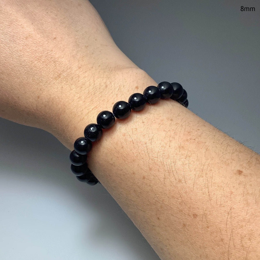 Black Obsidian Beaded Bracelet - Rocks and Gems Canada