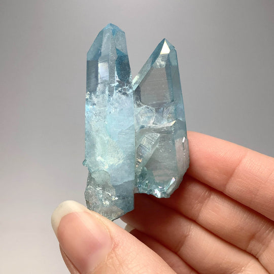 Aqua Aura Quartz Cluster - Rocks and Gems Canada