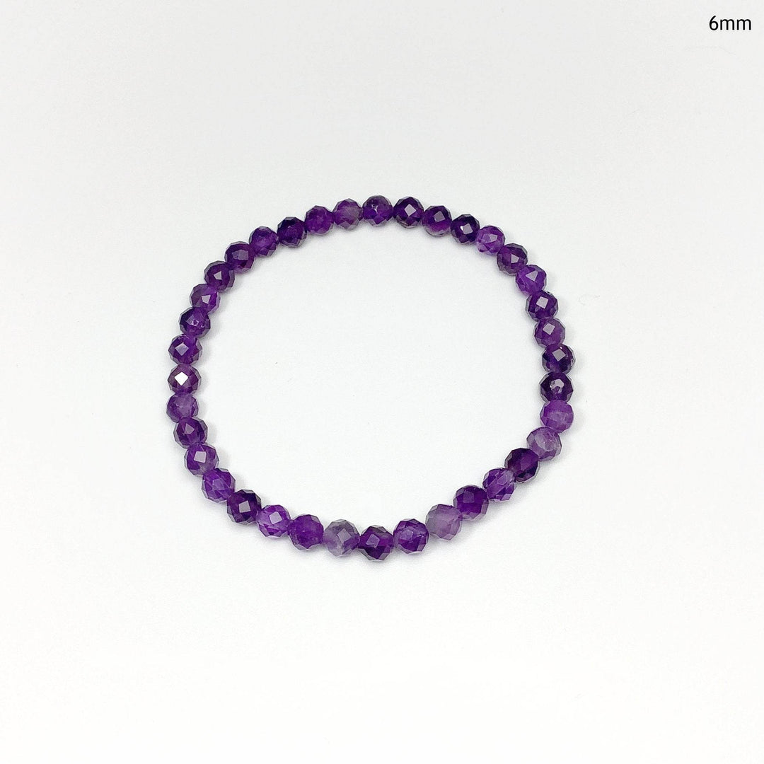 Amethyst Faceted Beaded Bracelet - Rocks and Gems Canada