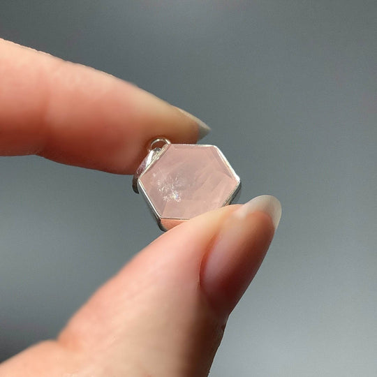 Rose Quartz Pendant - Rocks and Gems Canada