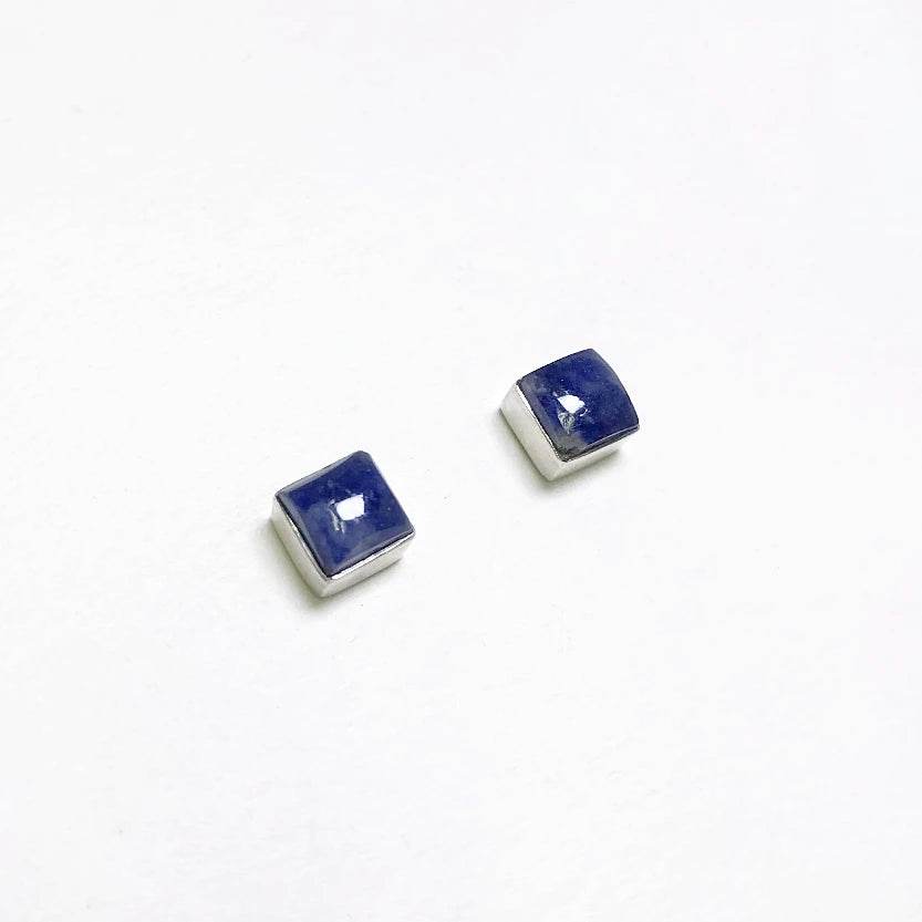 Sodalite Stud Earrings - Rocks and Gems Canada