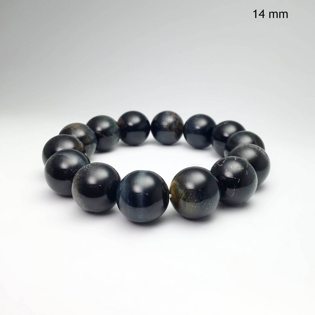 Blue Tiger Eye Beaded Bracelet - Rocks and Gems Canada