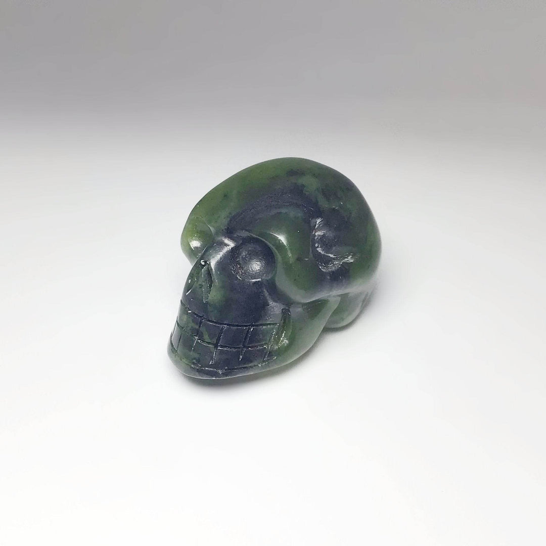 Carved Canadian Jade Skull - Rocks and Gems Canada
