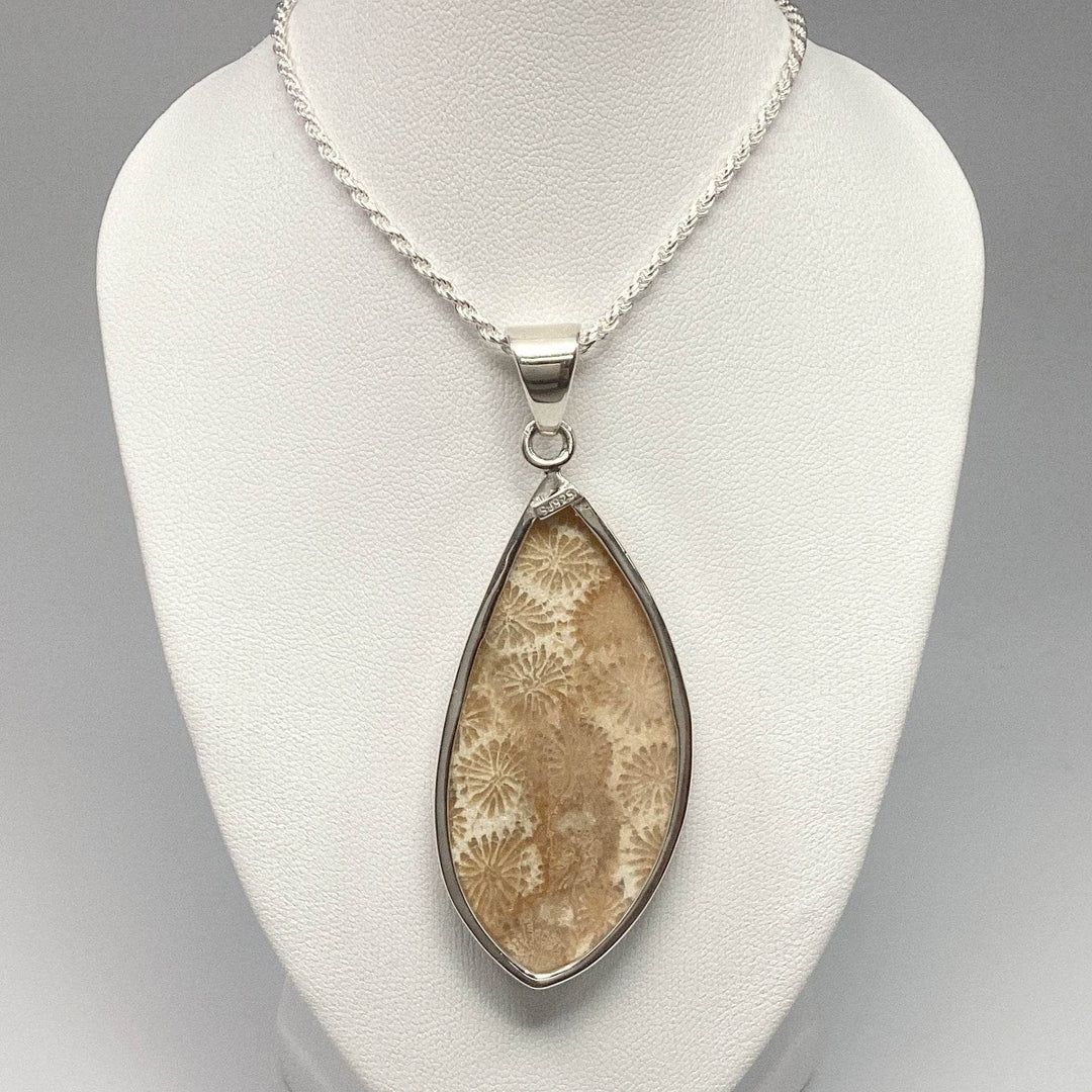 Fossilized Coral Pendant - Rocks and Gems Canada