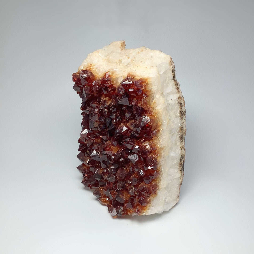 Dark Citrine Druze Cluster Stand Up - Rocks and Gems Canada