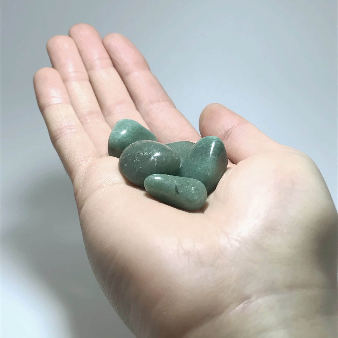 Green Aventurine Small Tumbles Pouch - Rocks and Gems Canada