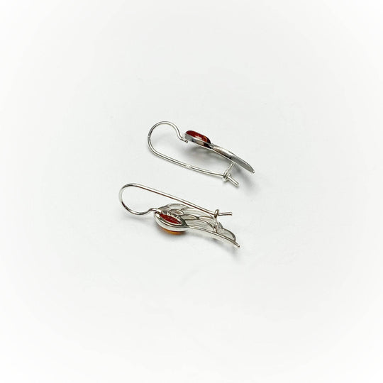 Cognac Amber Earrings - Rocks and Gems Canada