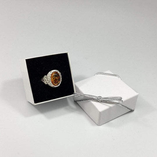 Cognac Amber Ring - Rocks and Gems Canada