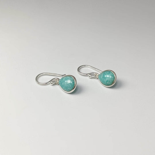 Amazonite Dangle Earrings - Rocks and Gems Canada