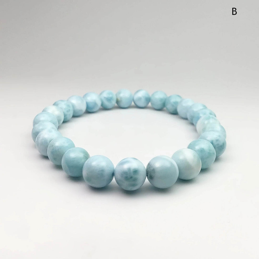 Larimar Beaded Bracelet - 8mm - Rocks and Gems Canada