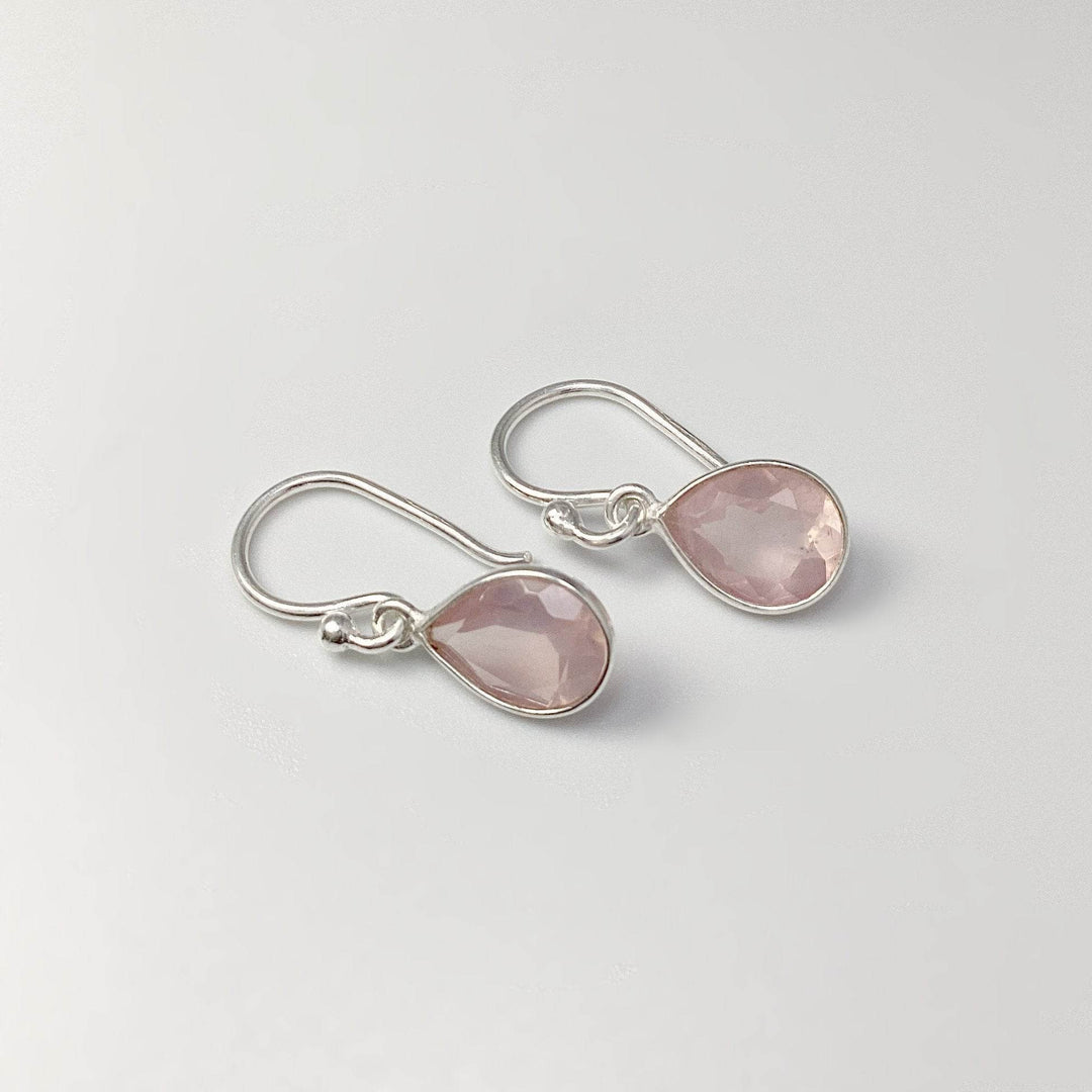 Rose Quartz Dangle Earrings - Rocks and Gems Canada