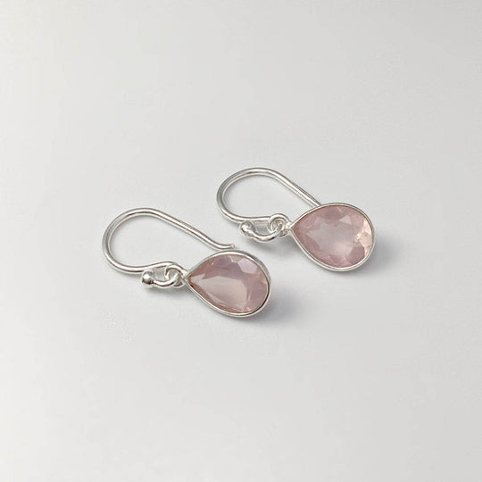 Rose Quartz Dangle Earrings - Rocks and Gems Canada