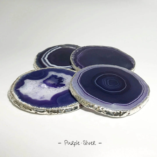 Agate Coasters - Set of 4 - Rocks and Gems Canada