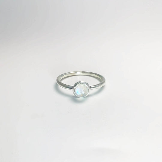 Rainbow Moonstone Ring - Rocks and Gems Canada