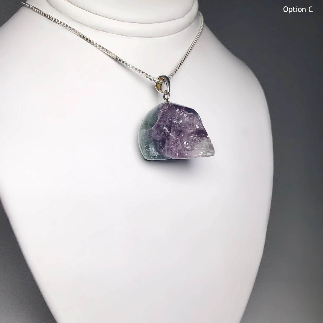 Fluorite Skull Pendant - Rocks and Gems Canada