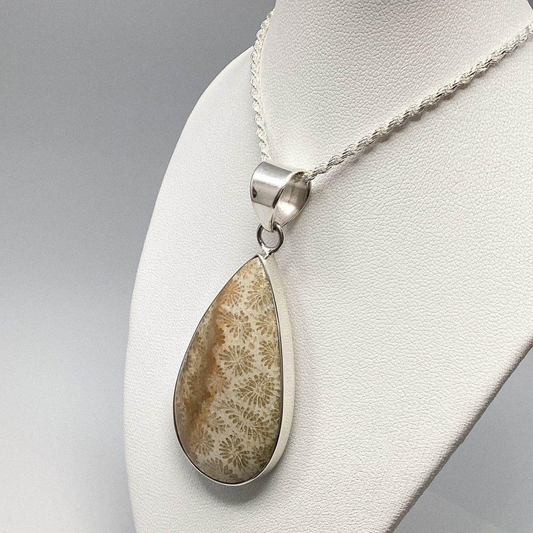Fossilized Coral Pendant - Rocks and Gems Canada