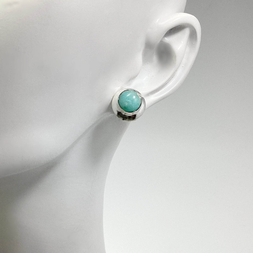 Amazonite Stud Earrings - Rocks and Gems Canada