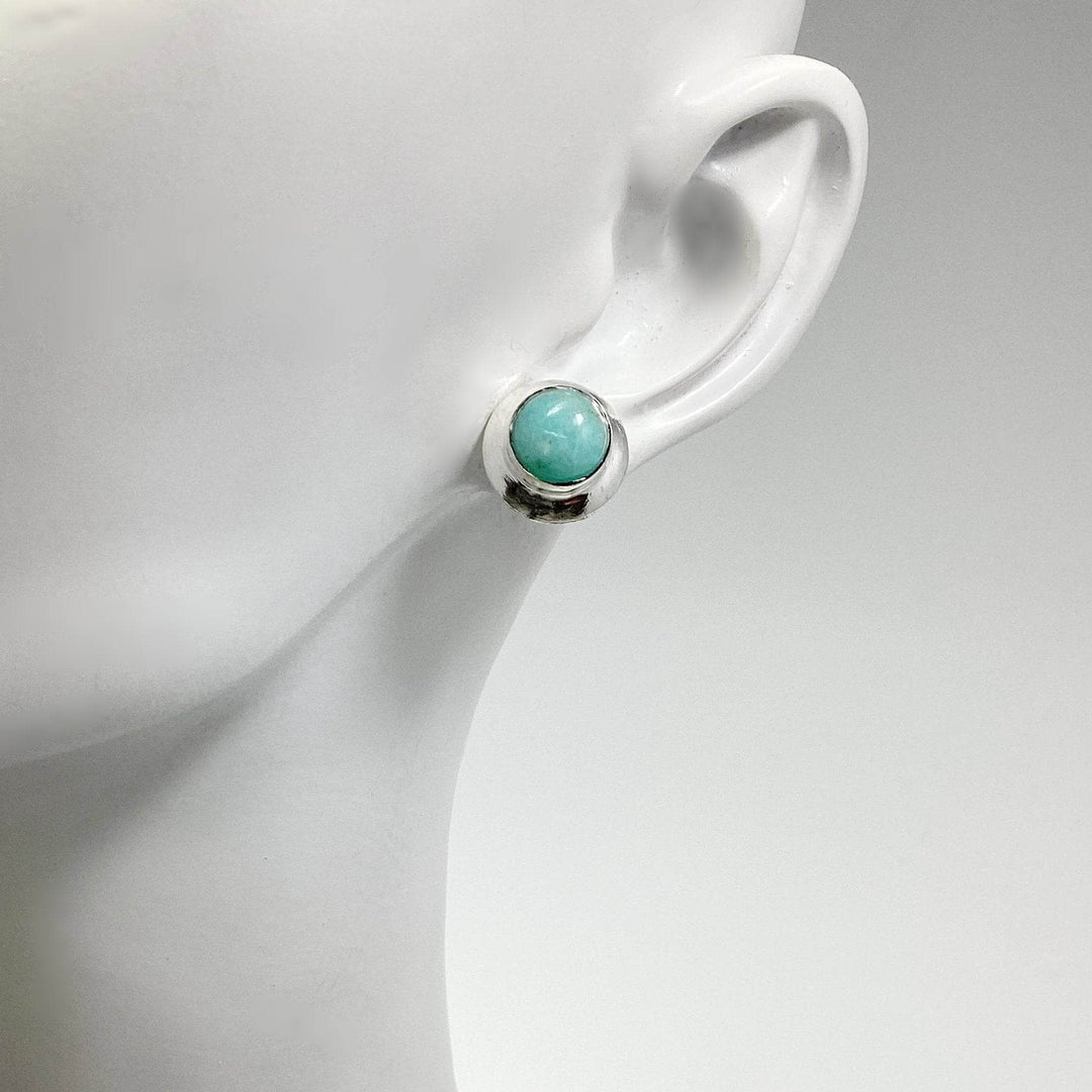 Amazonite Stud Earrings - Rocks and Gems Canada