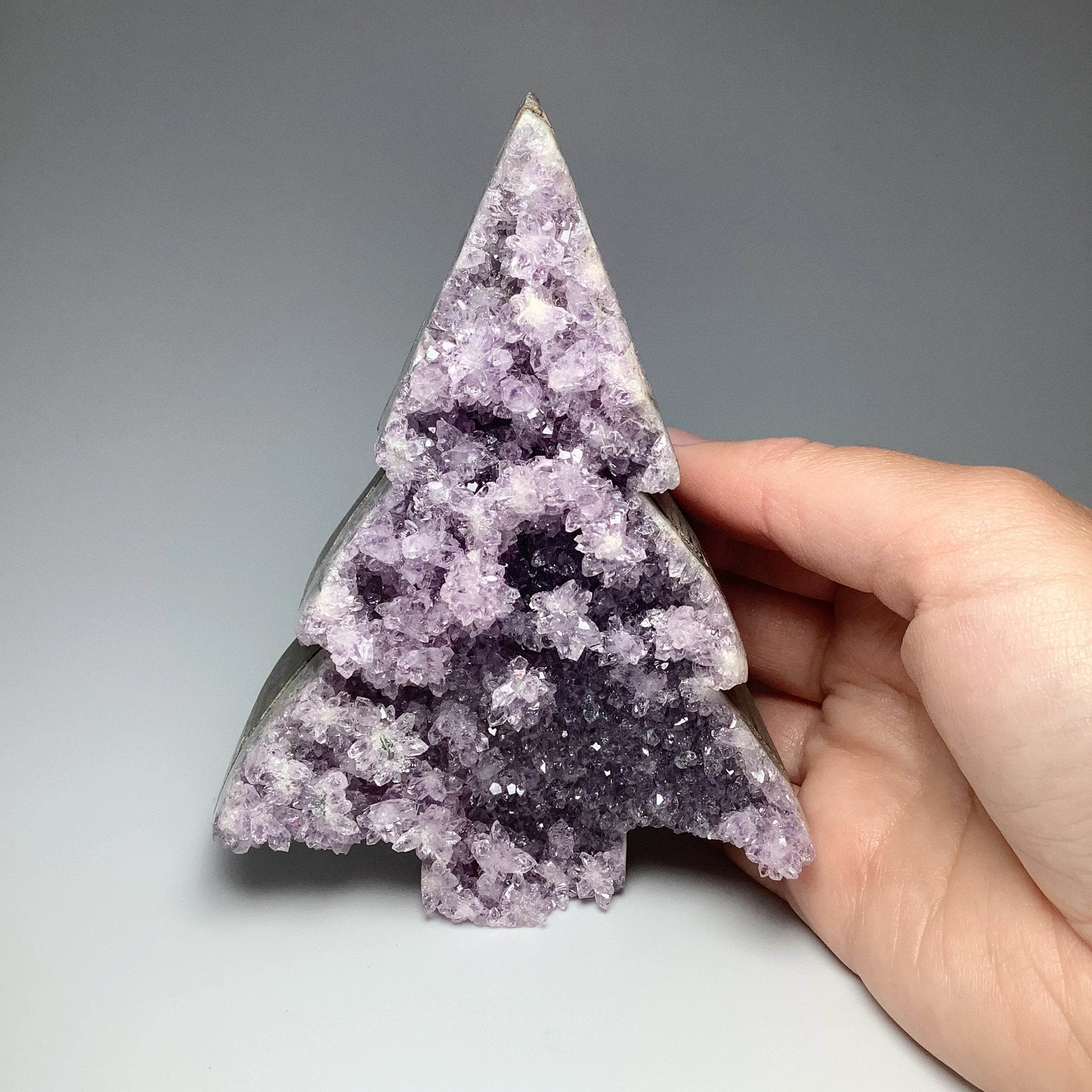 Amethyst Druze Cluster Tree Carving - Rocks and Gems Canada