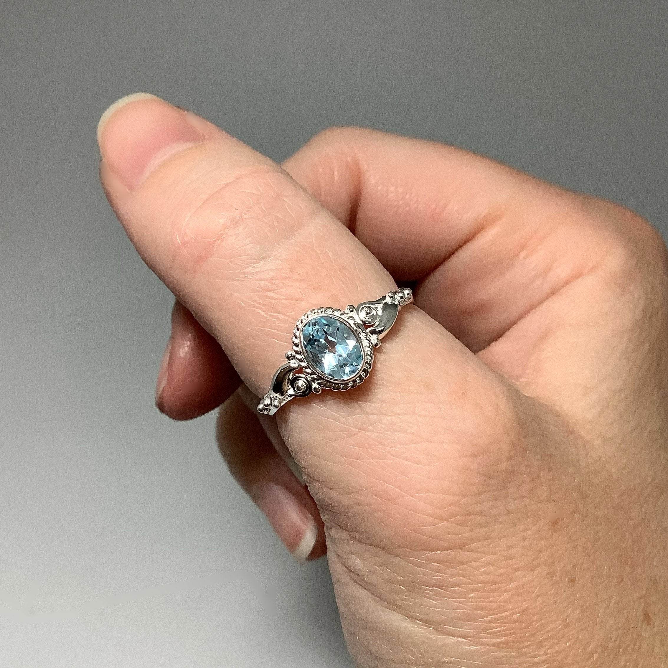 Blue Topaz Ring - Rocks and Gems Canada