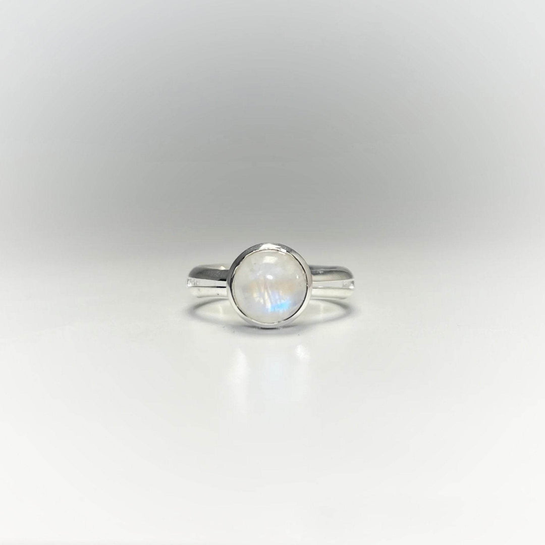 Rainbow Moonstone Ring - Rocks and Gems Canada