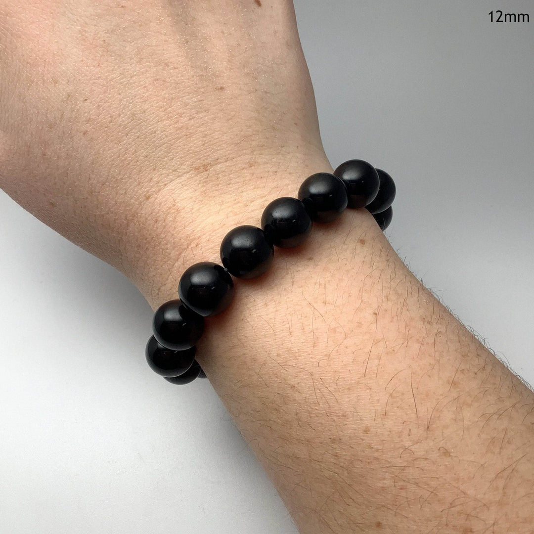 Black Obsidian Beaded Bracelet - Rocks and Gems Canada