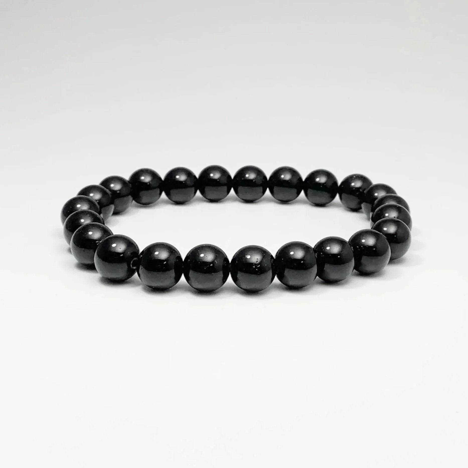 Black Obsidian Beaded Bracelet - Rocks and Gems Canada