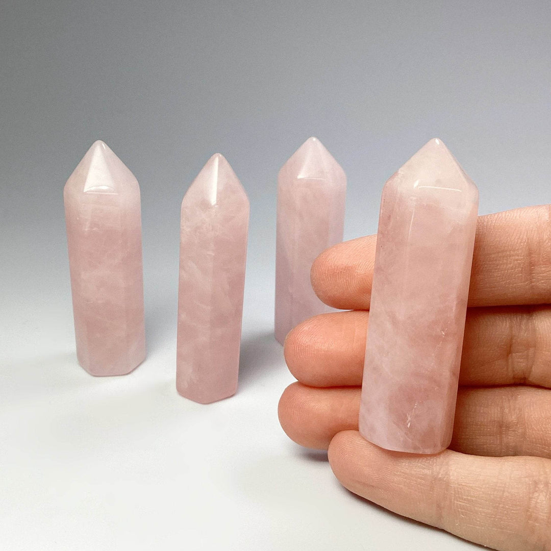 Polished Rose Quartz Point - Rocks and Gems Canada