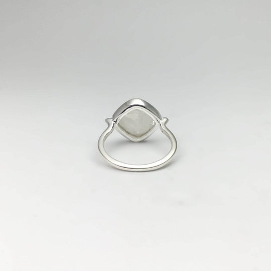 Rainbow Moonstone Ring - Rocks and Gems Canada