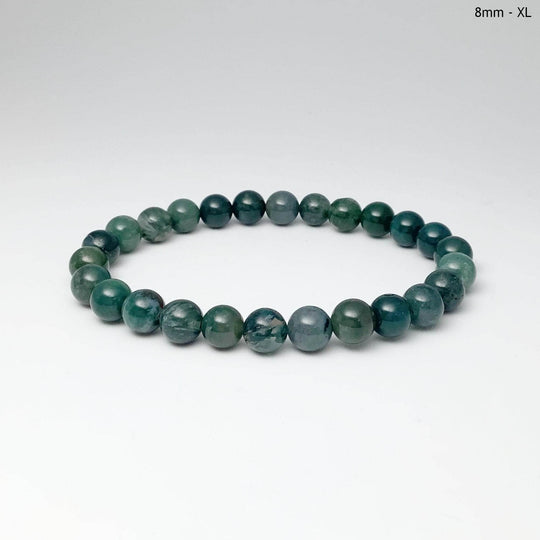 Moss Agate Beaded Bracelet - Rocks and Gems Canada