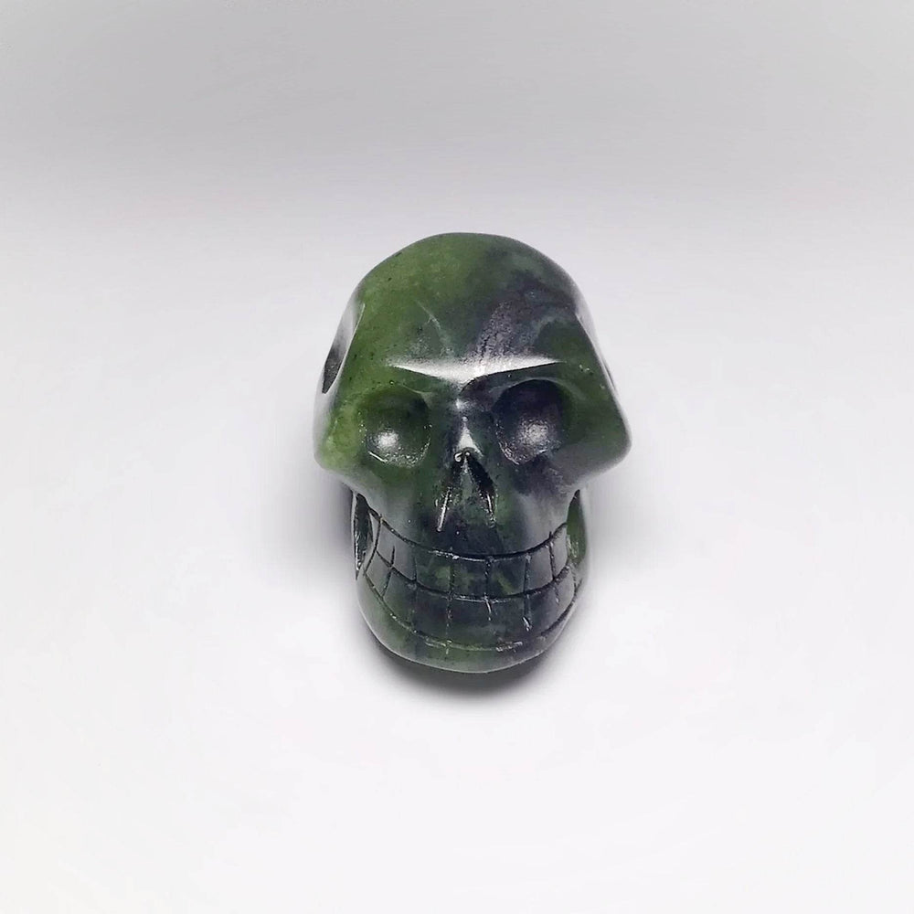 Carved Canadian Jade Skull - Rocks and Gems Canada