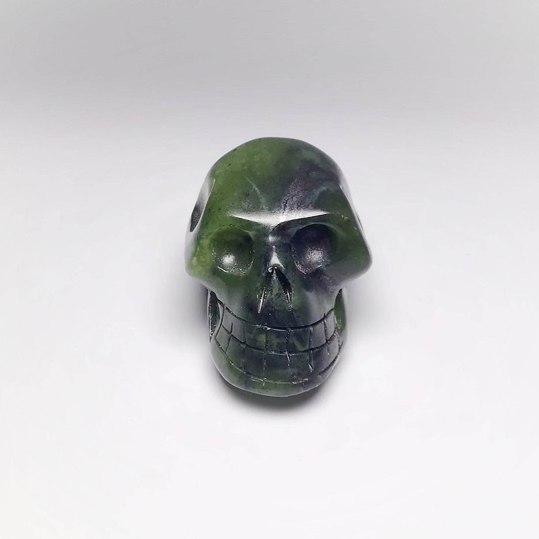 Carved Canadian Jade Skull - Rocks and Gems Canada