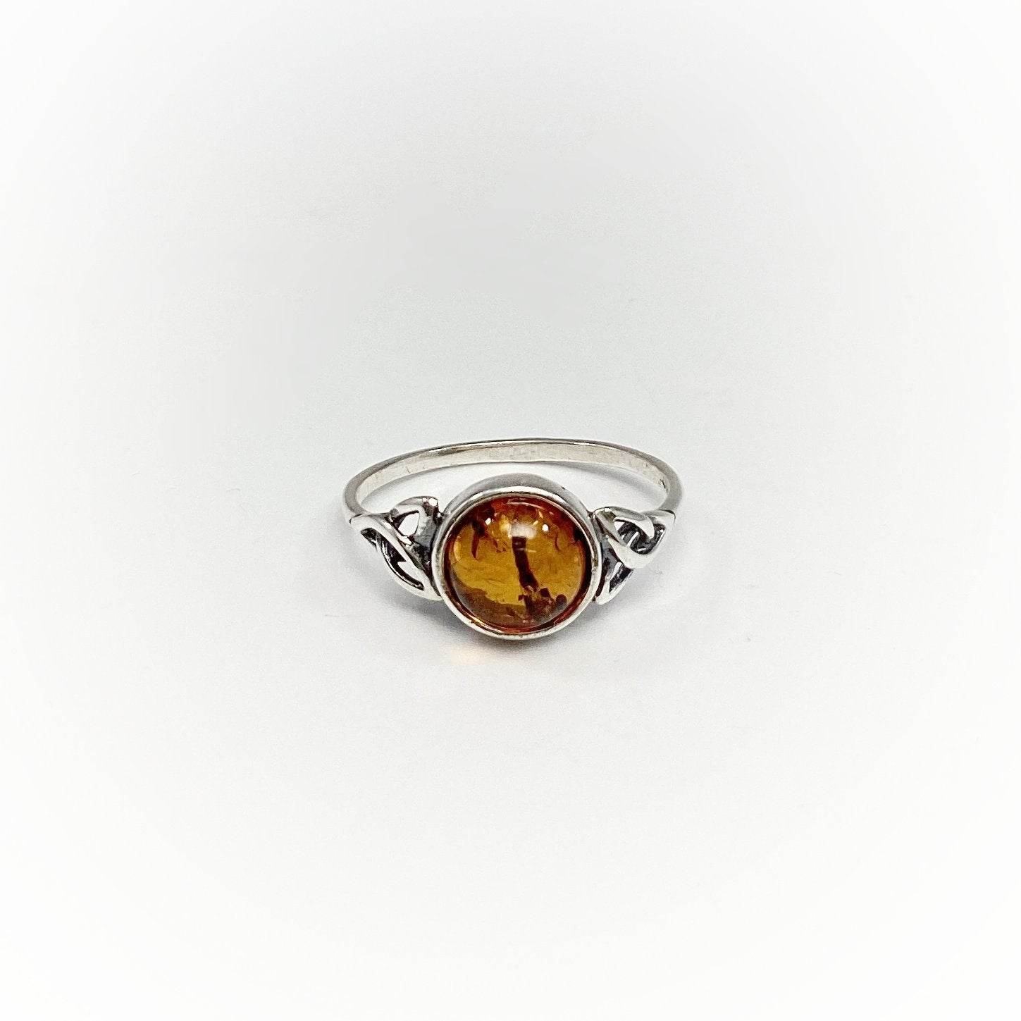 Cognac Amber Ring - Rocks and Gems Canada
