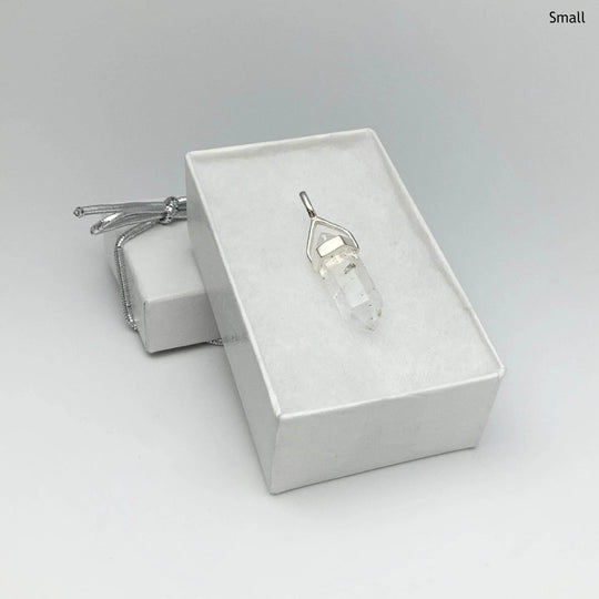 Quartz with Inclusions Double Terminated Point Pendant - Rocks and Gems Canada