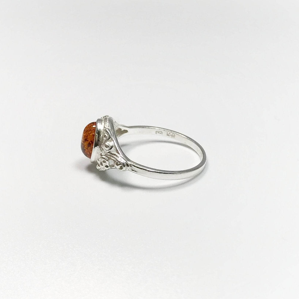 Cognac Amber Ring - Rocks and Gems Canada