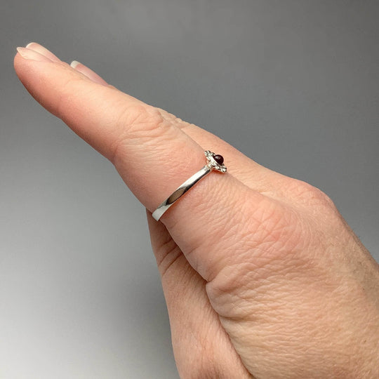 Cognac Amber Flower Ring - Rocks and Gems Canada