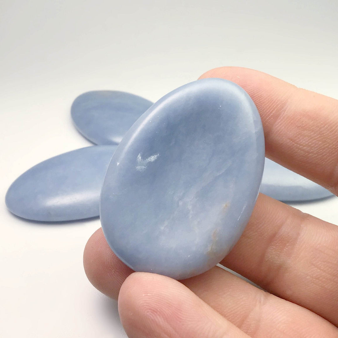 Worry Stone - Angelite - Rocks and Gems Canada