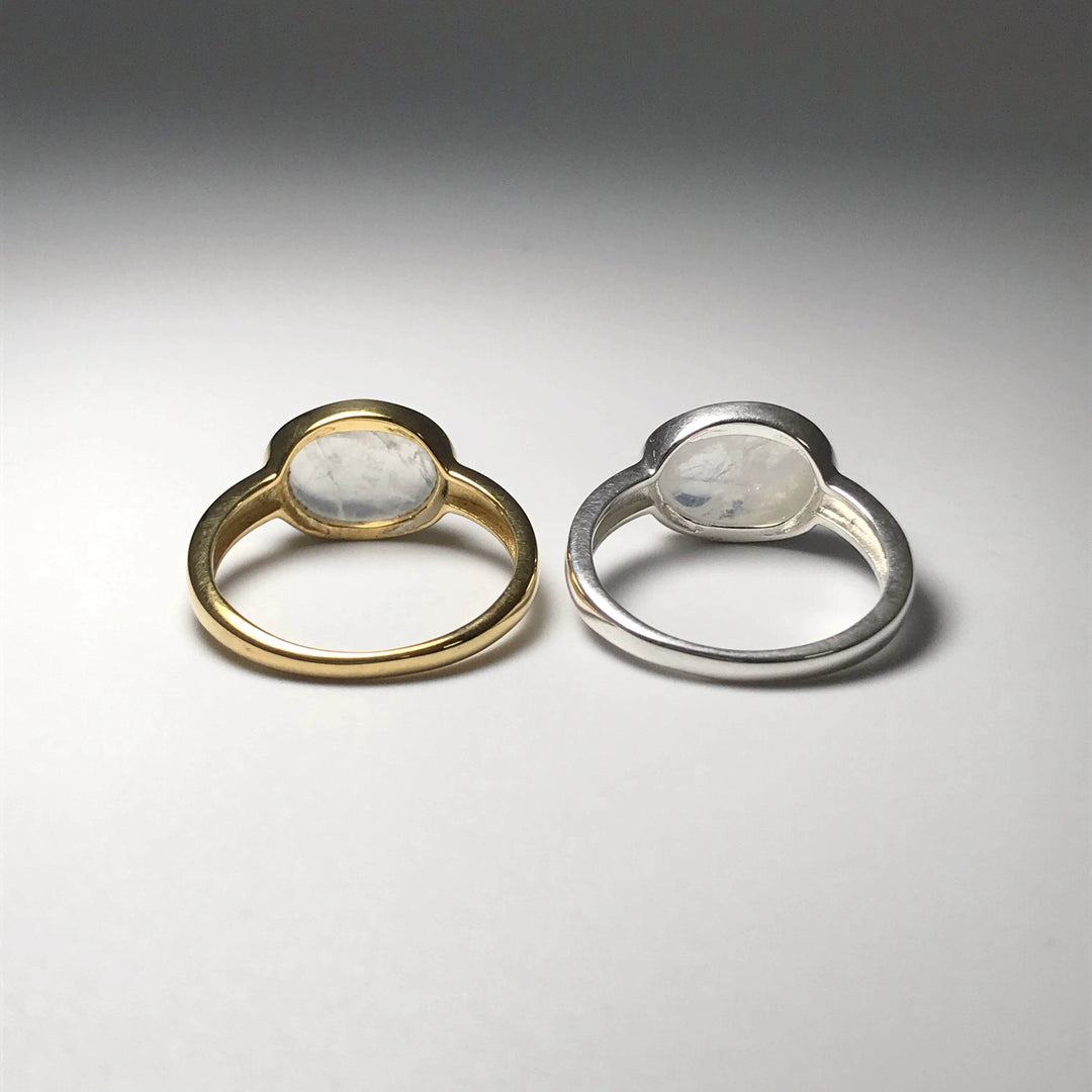 Rainbow Moonstone Ring - Rocks and Gems Canada